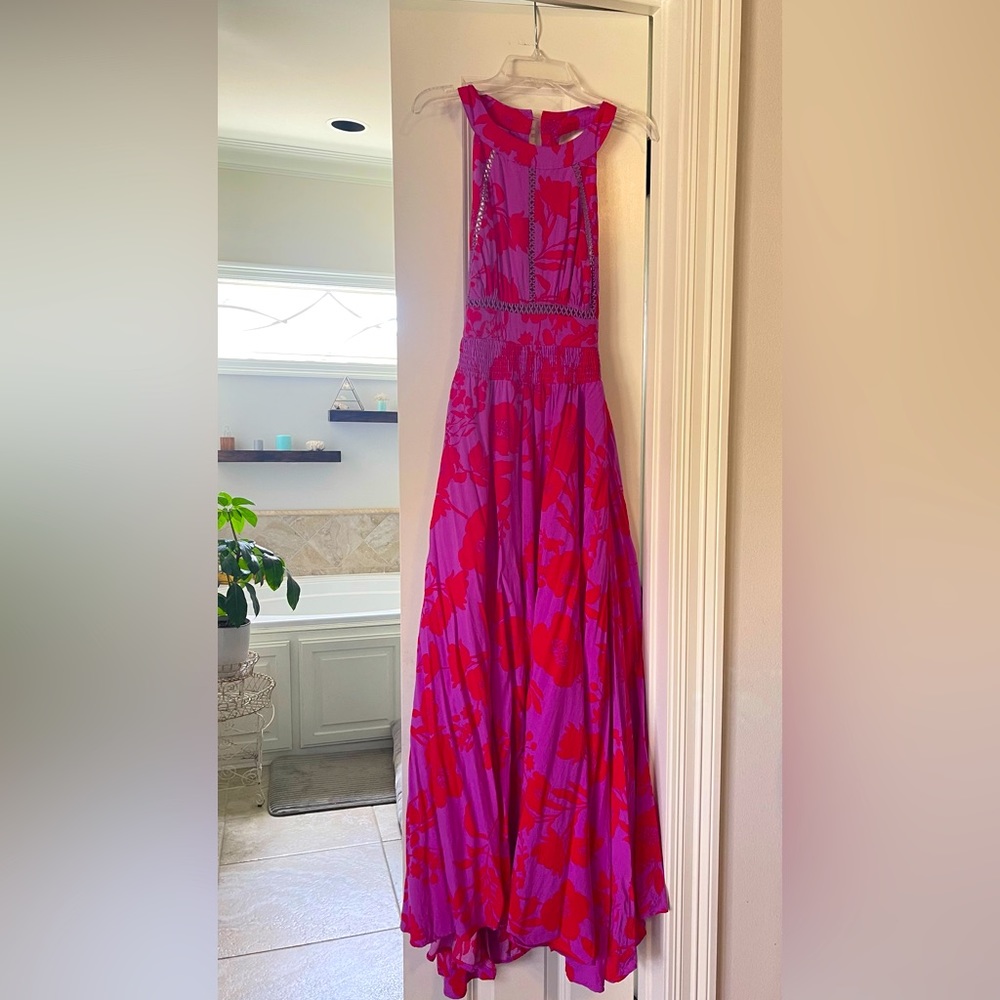 Red/ Pink Maxi dress